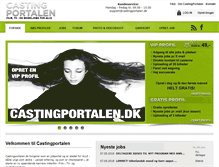 Tablet Screenshot of castingportalen.dk